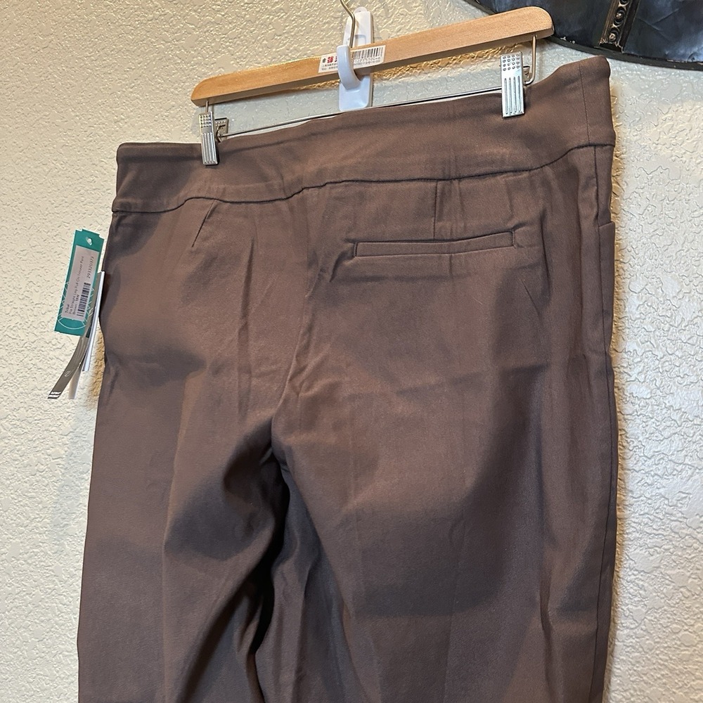 NWT Tribal Flatten It Pull On Pants Brown Career Trousers Slimming 18 Stitch Fix - Picture 6 of 7